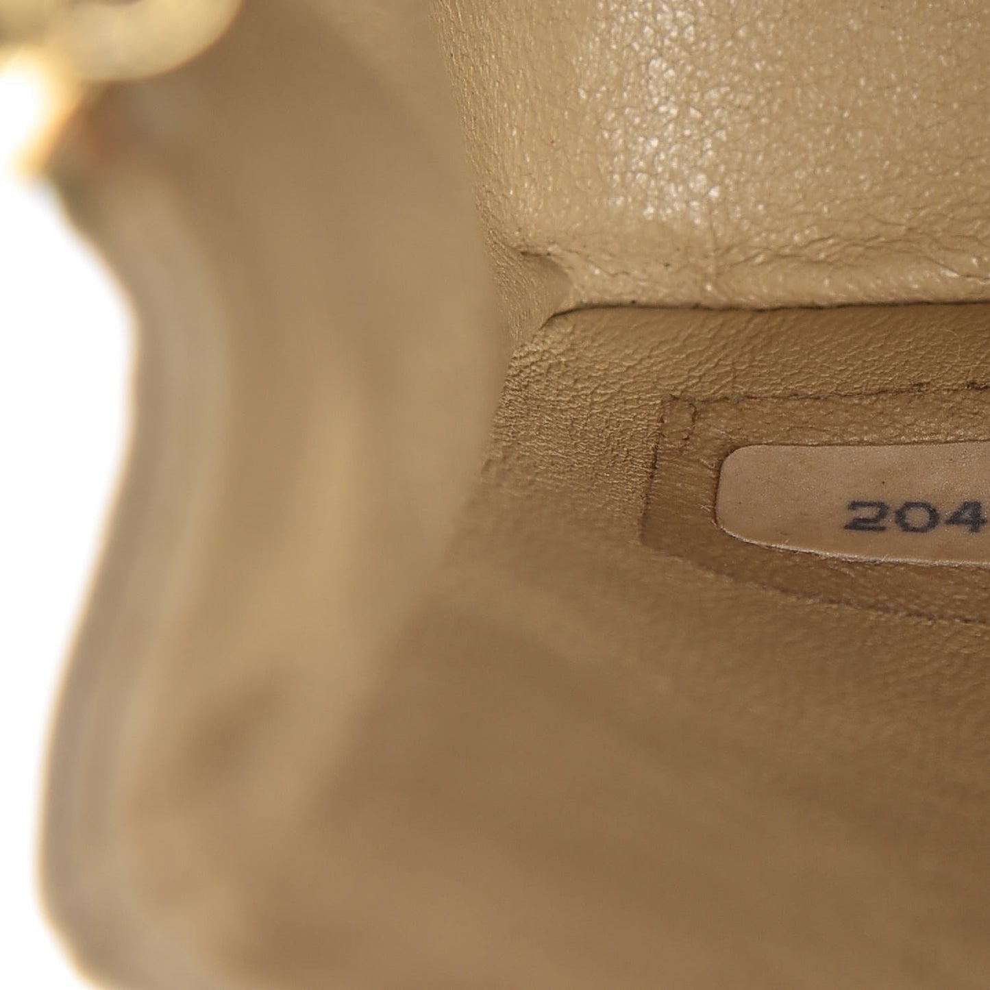 Lambskin Quilted Small Single Flap Beige