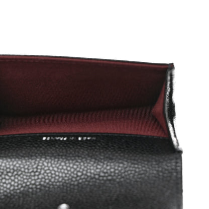 Chanel Caviar Quilted Flap Card Holder Wallet Black 5 of 9