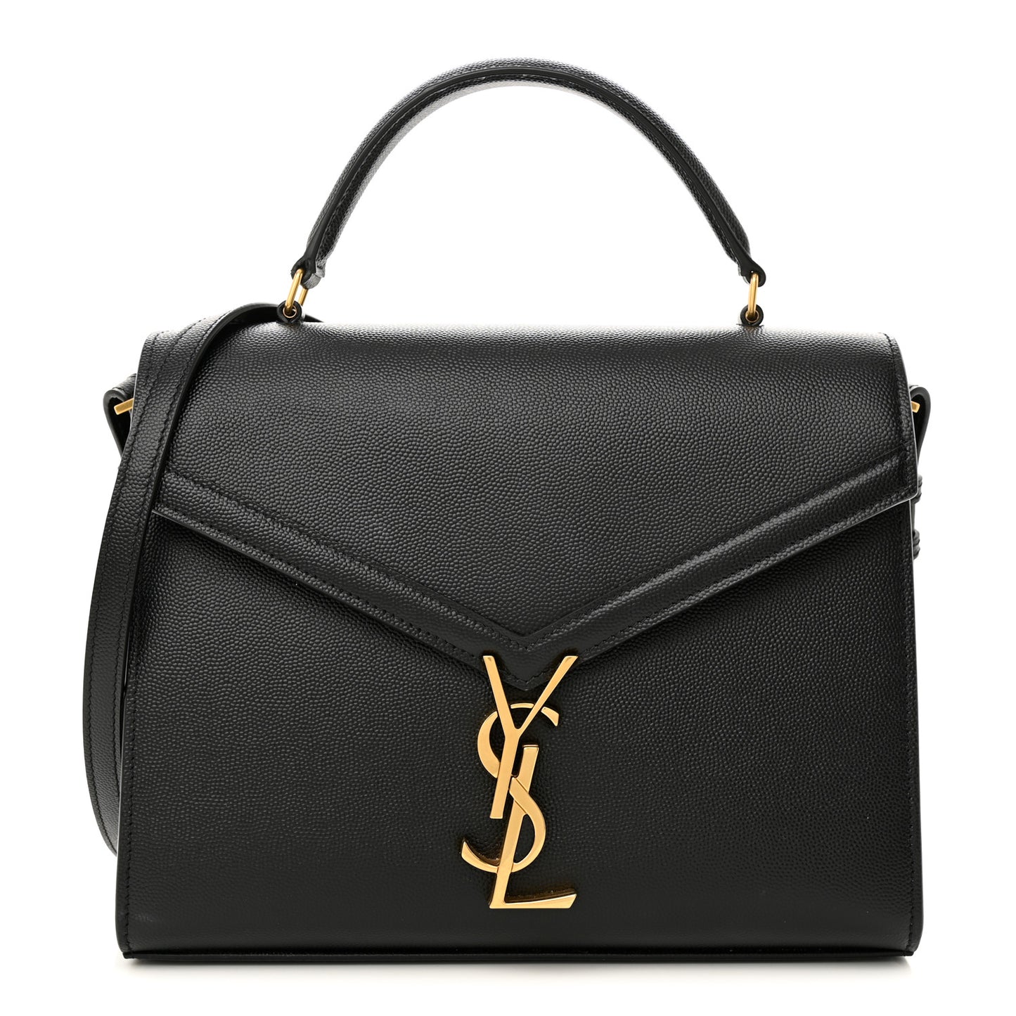 Grain de Poudre Medium Classic Monogram Cassandra Top Handle Black Rouge Legion