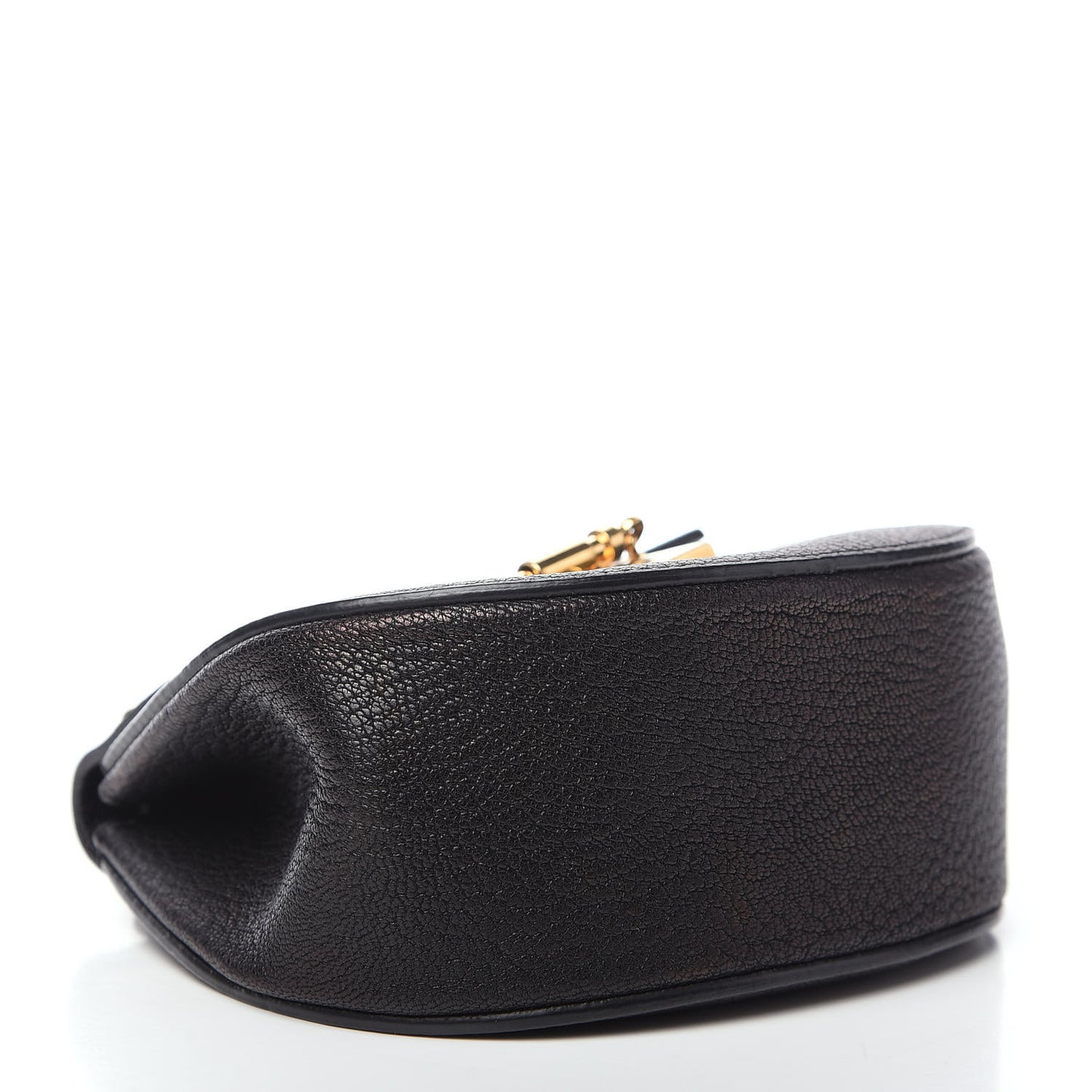 Grained Lambskin Nano Drew Shoulder Bag Black