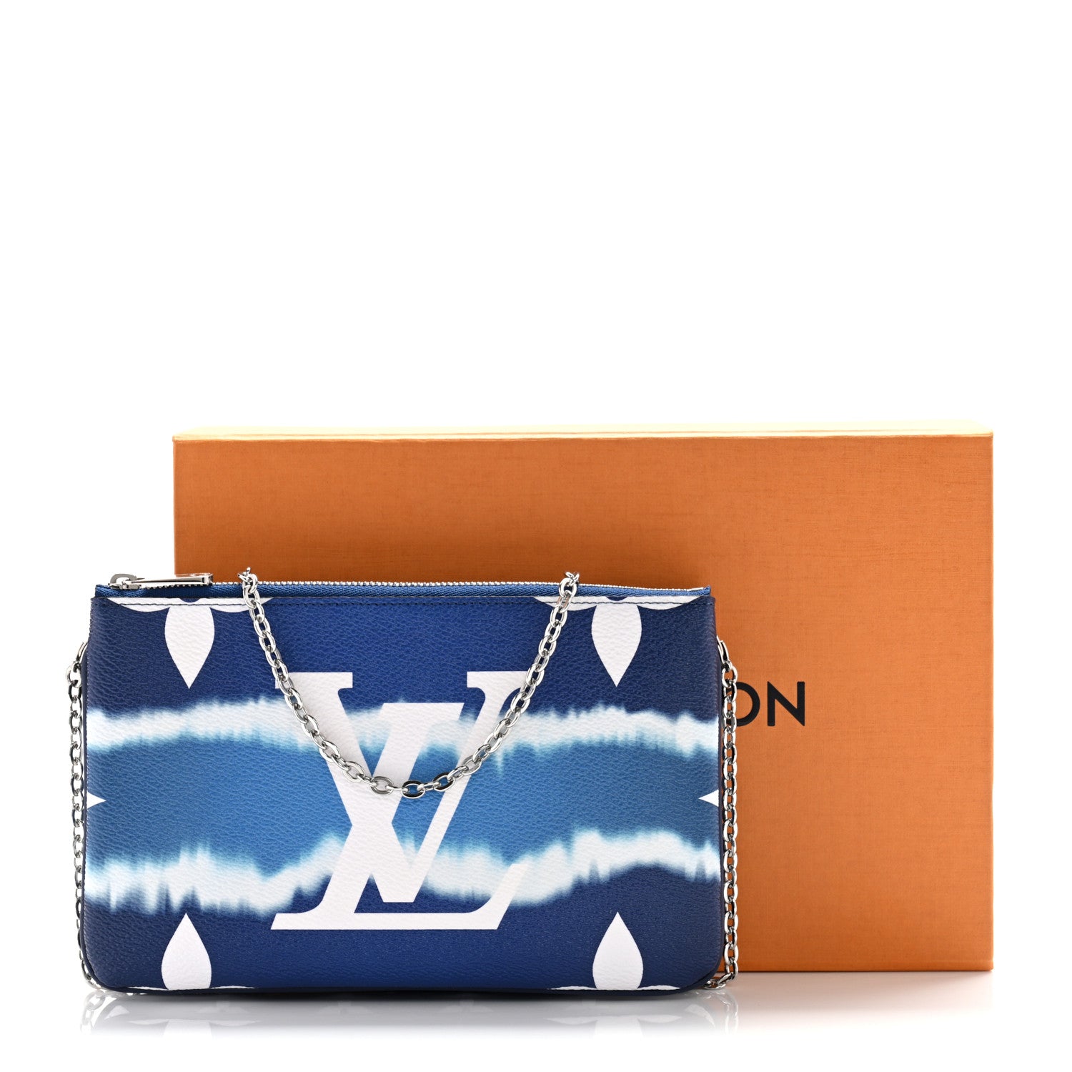 Louis Vuitton Monogram Giant Escale Double Zip Pochette Blue 13 of 13