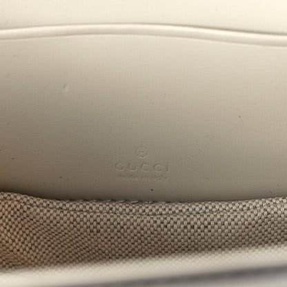 Gucci Boarded Dyana Lux Calfskin Web Mini Bamboo 1947 Top Handle Bag Mystic White 6 of 12