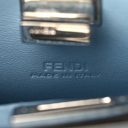 Fendi Shiny Nappa Nano Peekaboo Maxi Handle Satchel Azzurro Baby 6 of 10