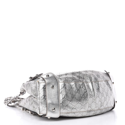 Gucci Metallic Guccissima Small Pelham Shoulder Bag Silver 4 of 14