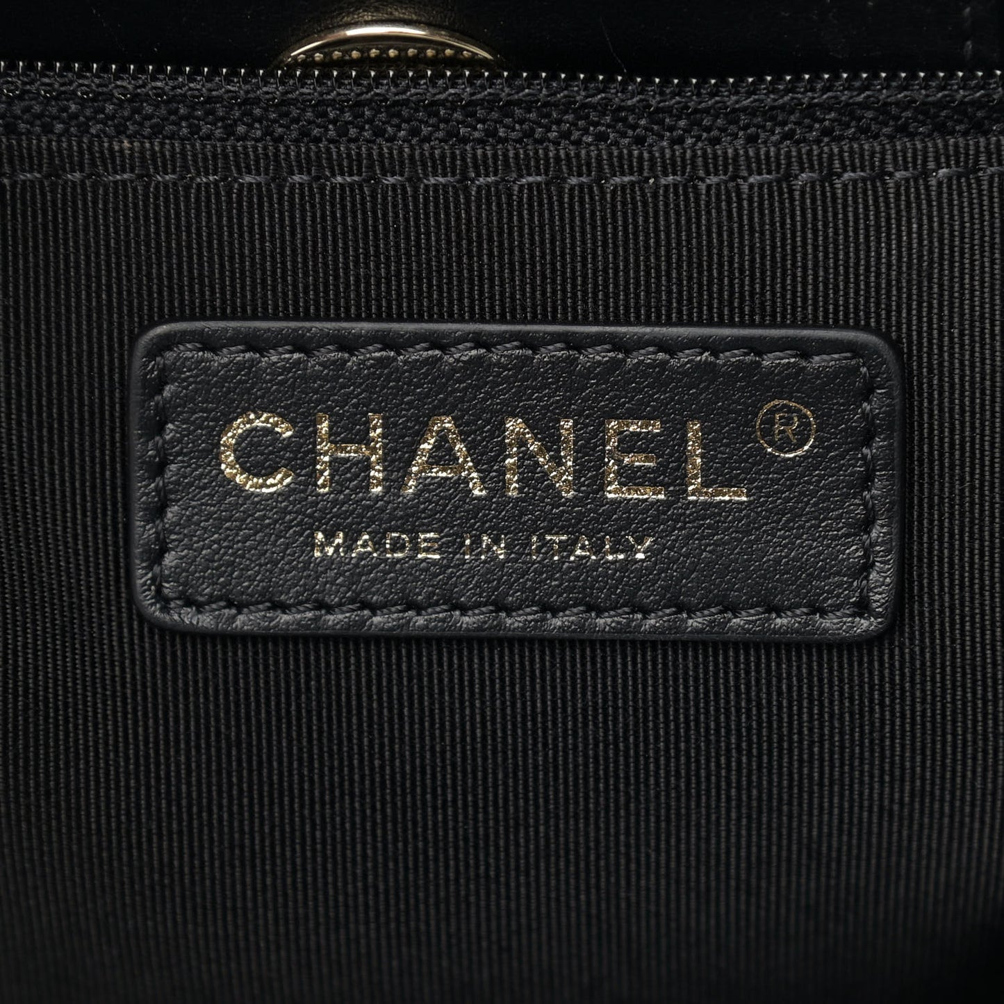 Calfskin Stitched Shopping Tote Black