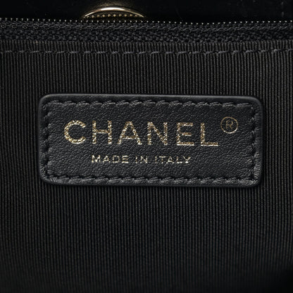 Chanel Calfskin Stitched Shopping Tote Black 6 of 18