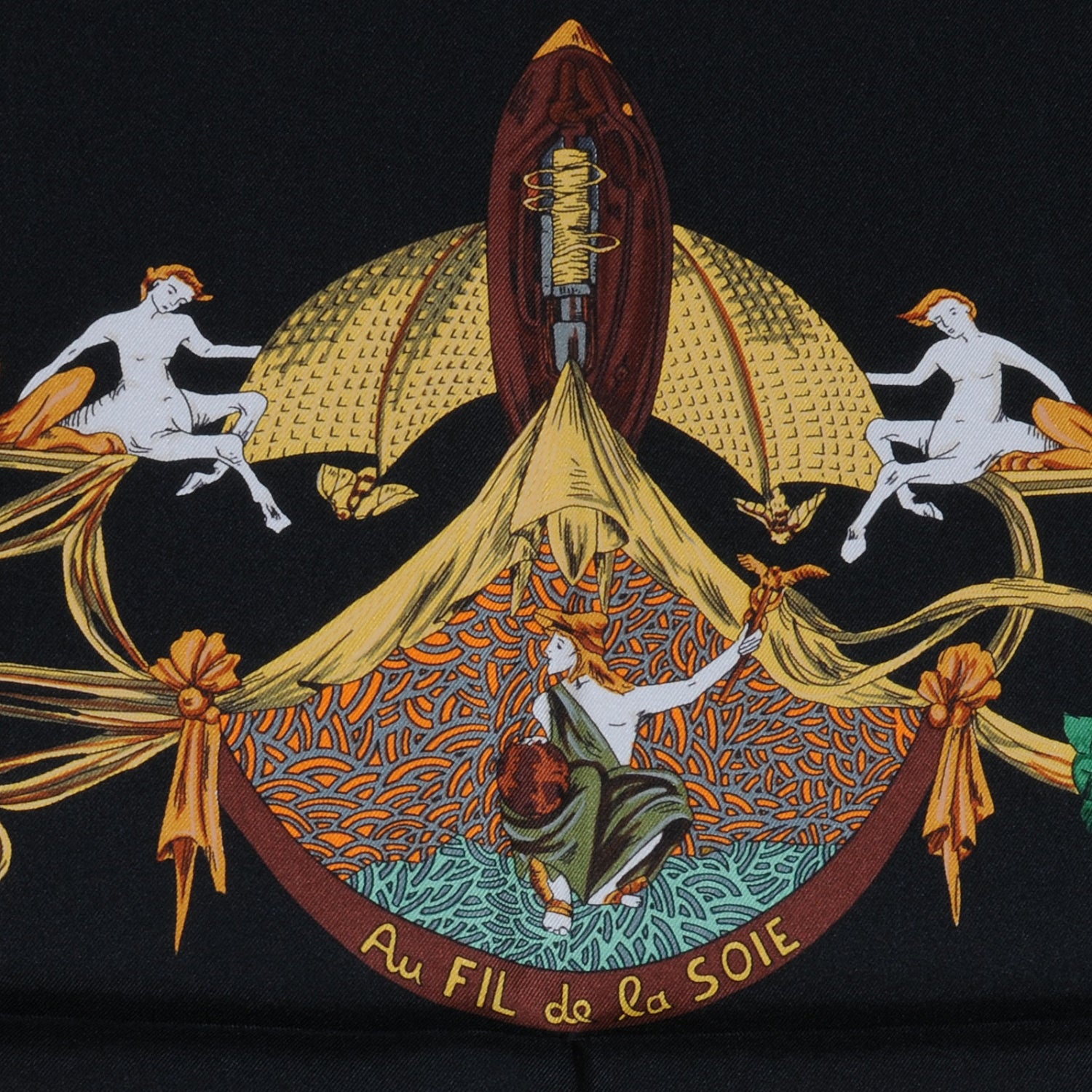 Hermes Silk Au Fil De La Soie Scarf 90 1 of 6