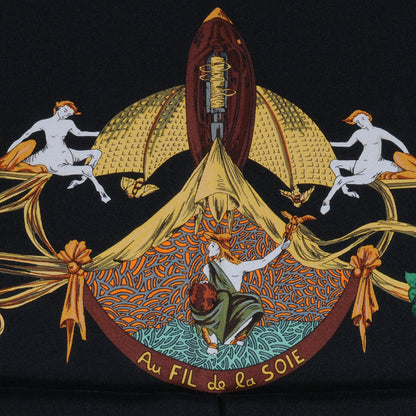 Hermes Silk Au Fil De La Soie Scarf 90 1 of 6