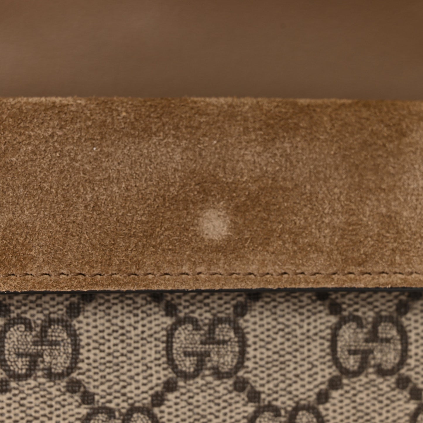 GG Supreme Monogram Super Mini Dionysus Shoulder Bag Taupe