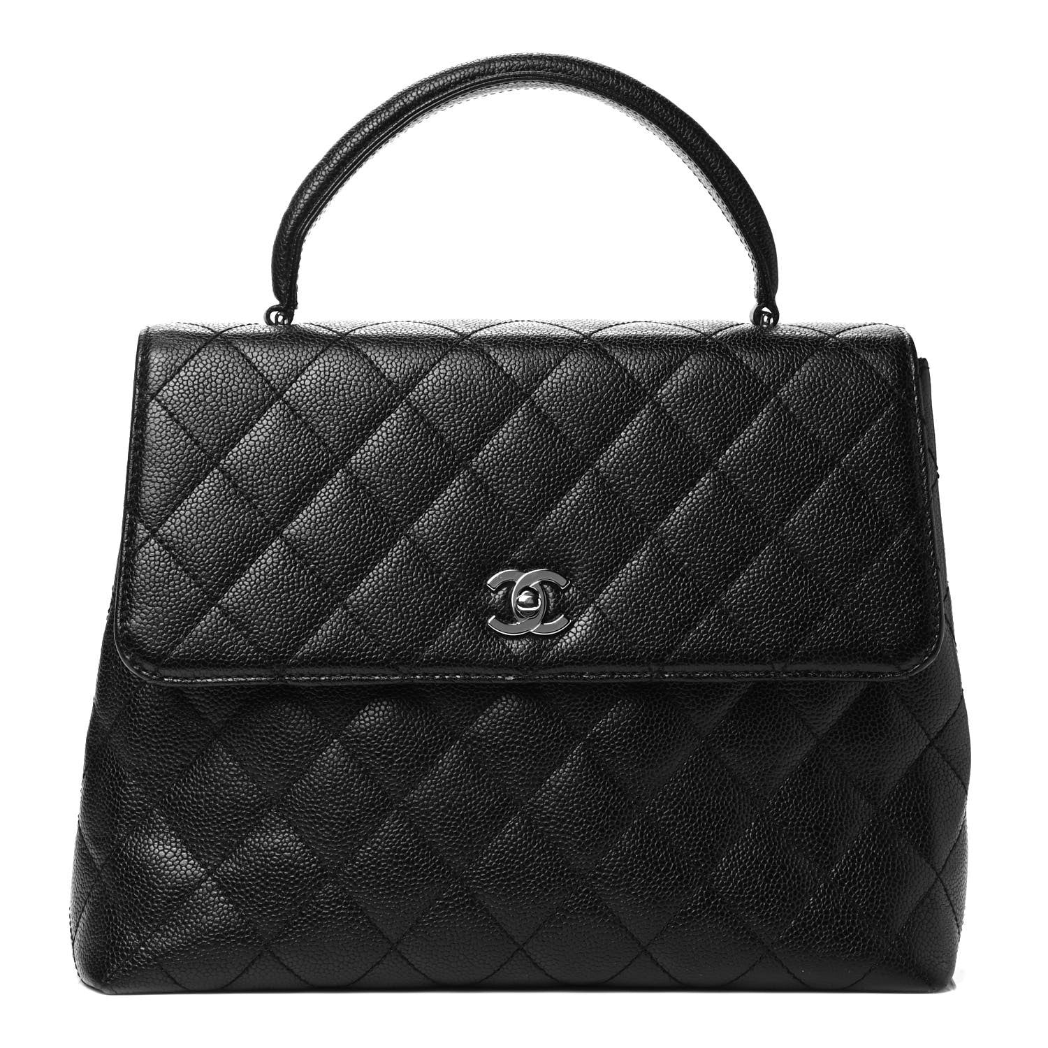 Chanel Caviar Quilted Jumbo Kelly Flap Black 1 of 4
