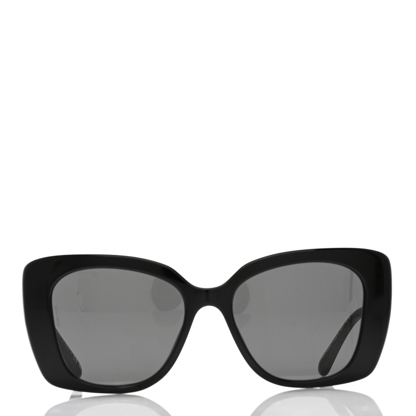 Acetate Strass Square Sunglasses 5422-B Black White