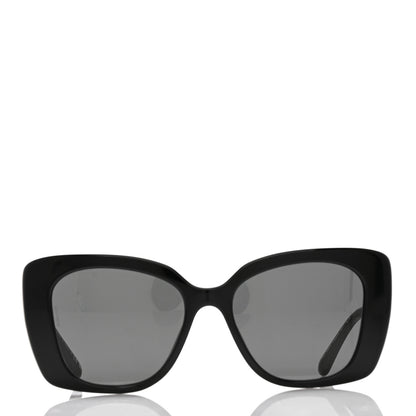 Chanel Acetate Strass Square Sunglasses 5422-B Black White 2 of 9
