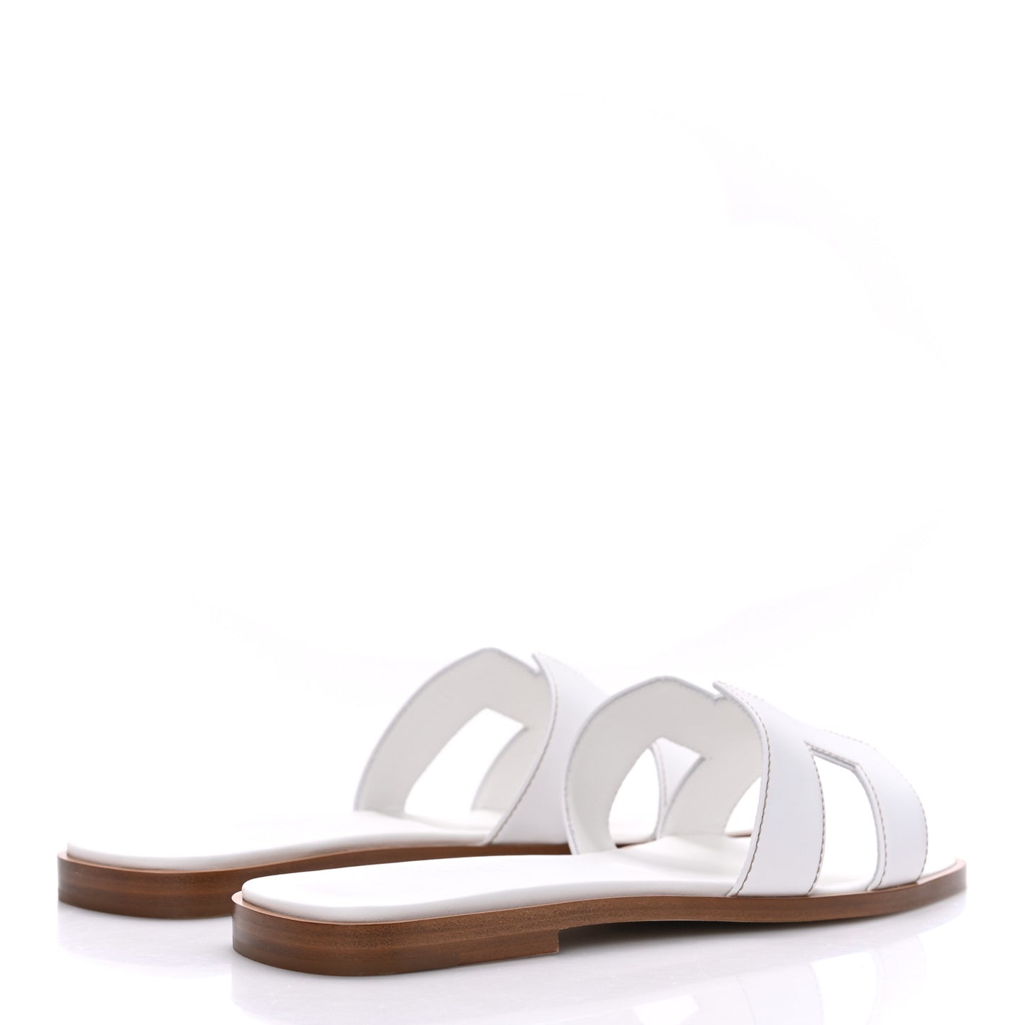 Box Calfskin Oran Sandals 37 White