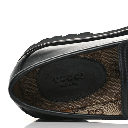 Gucci Real Betis Glamour Calfskin Horsebit Womens Mocassin Loafers 39 Black 8 of 10