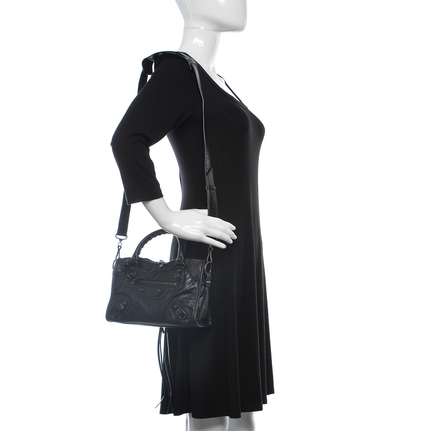 Balenciaga Agneau Classic Hardware Mini City Black 2 of 9