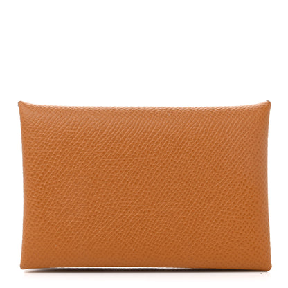 Hermes Epsom Verso Calvi Card Case Gold Vert Fizz 1 of 8