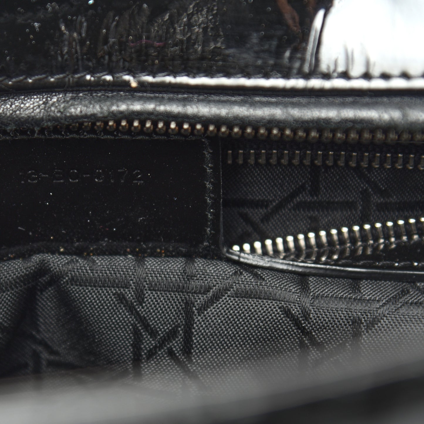 Patent Cannage Large Lady Dior Black