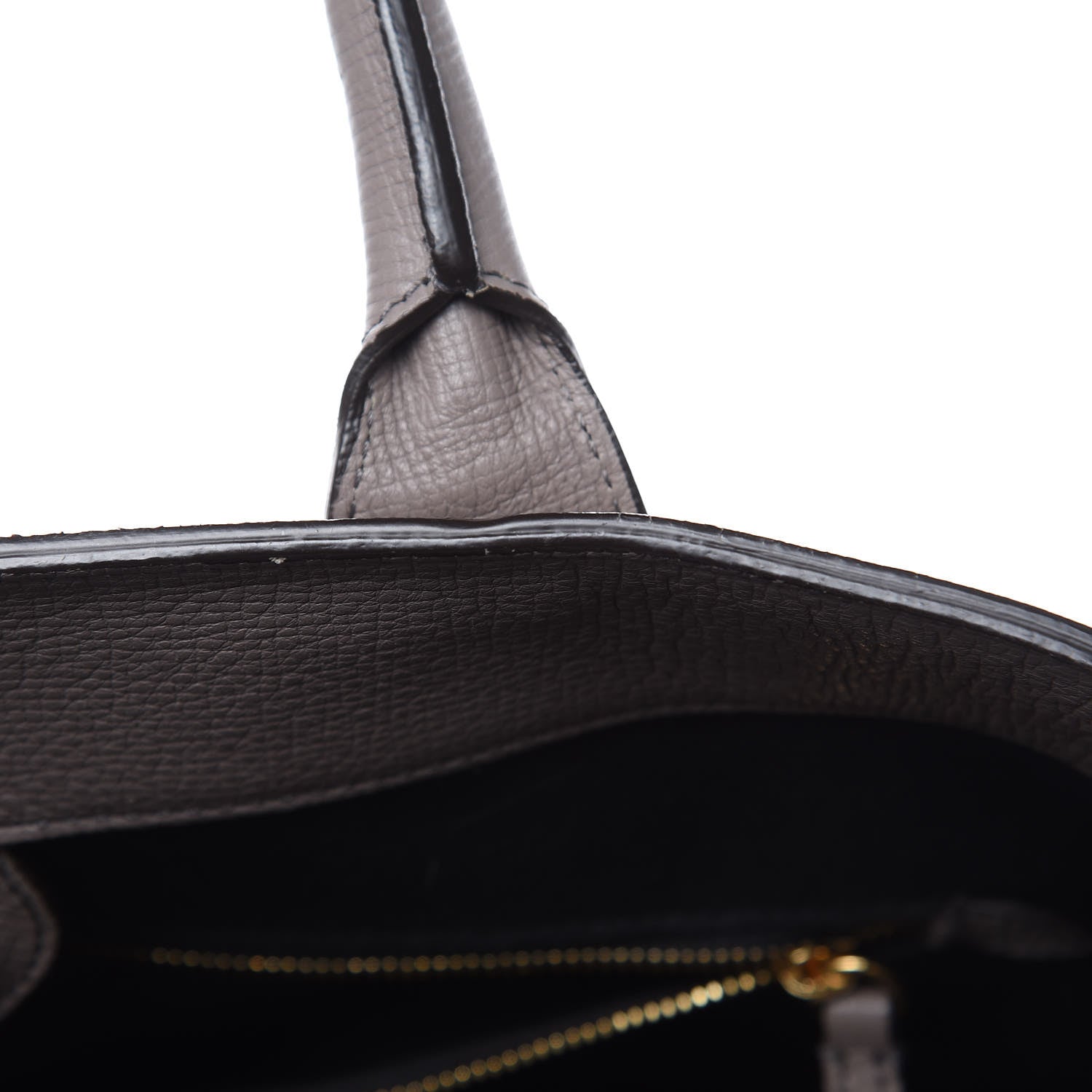 Burberry Grainy Calfskin House Check Large Banner Tote Grey 12 of 16
