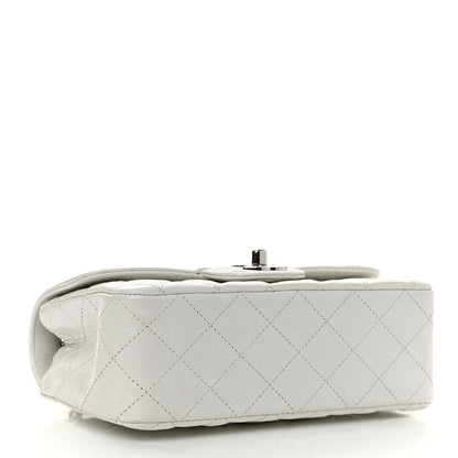 Chanel Iridescent Crumpled Calfskin Quilted Mini Rectangular Flap White 4 of 12