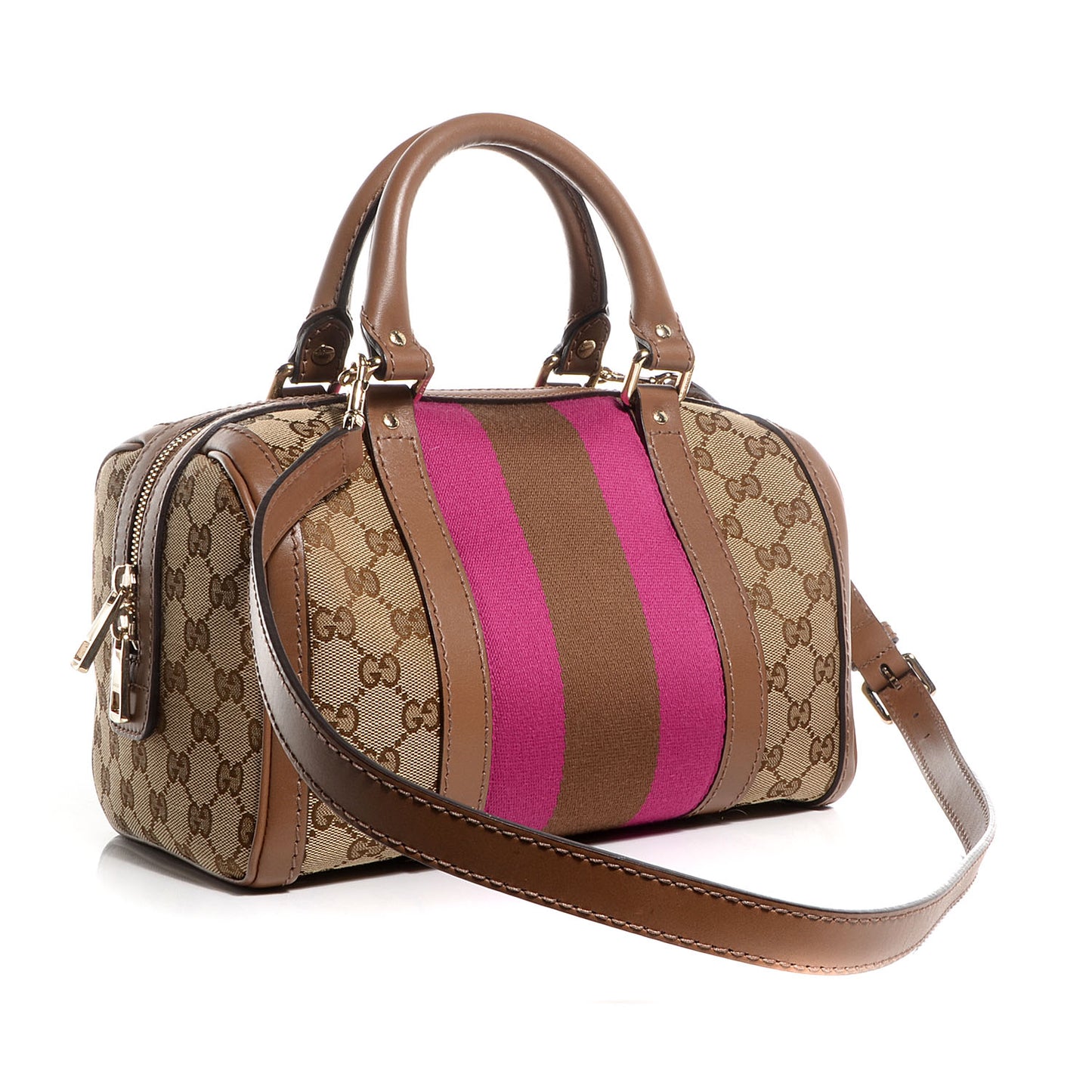 Monogram Vintage Web Small Boston Maple Brown