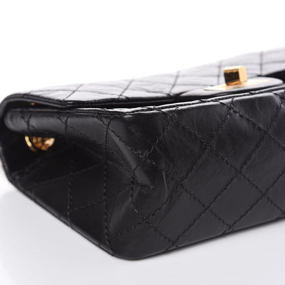 Chanel Aged Calfskin Quilted 2.55 Reissue Mini Flap Black 8 of 10
