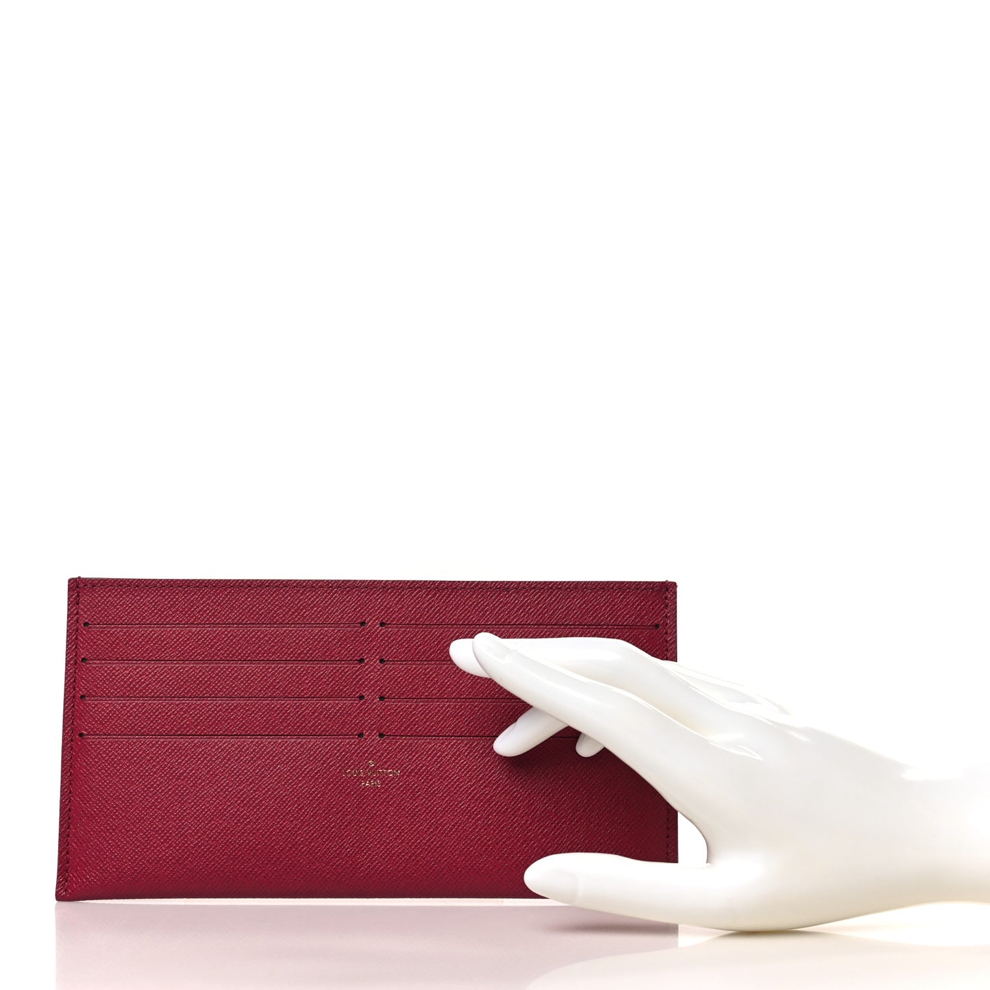 Calfskin Felicie Card Holder Insert Fuchsia