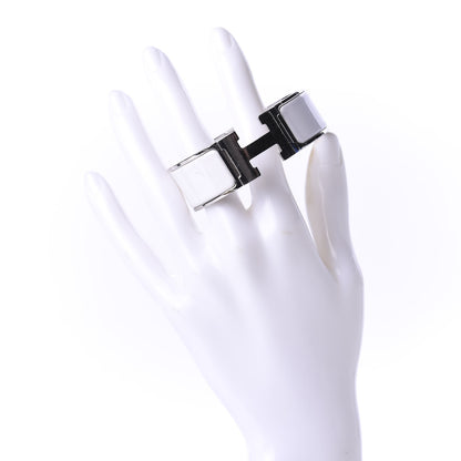 Hermes Enamel Wide Clic Clac H Bracelet PM White 2 of 4