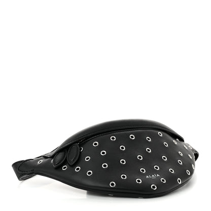 Alaia Lambskin Grommet Belt Bag Black 4 of 9