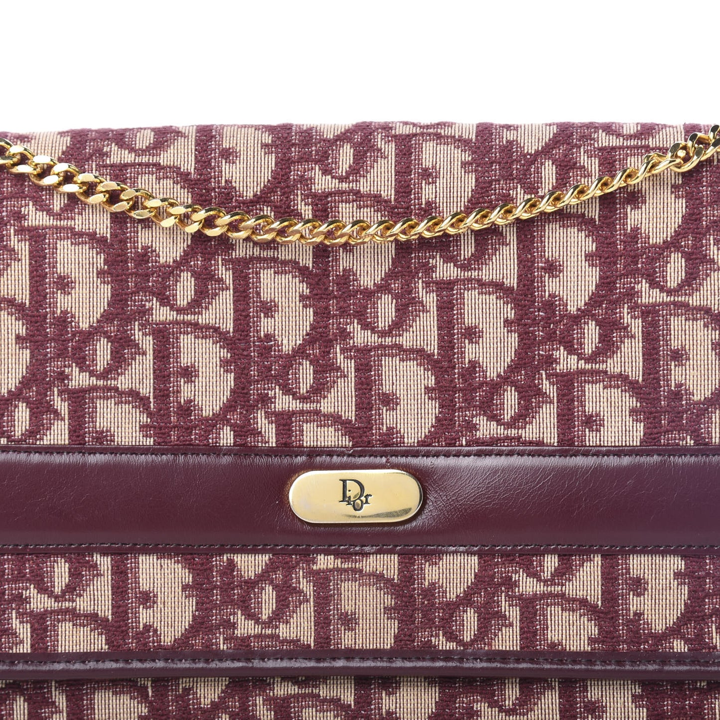 Monogram Chain Flap Burgundy