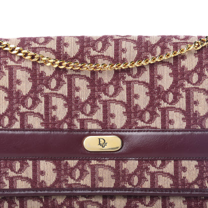 Christian Dior Monogram Chain Flap Burgundy 11 of 11