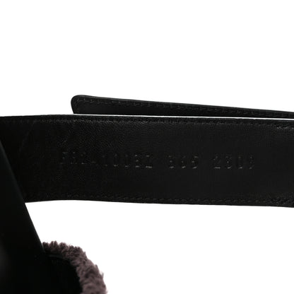 Hermes Techno Fringed H Canvas Caflskin Womens Chypre Sandals 36.5 Prunoir Black 9 of 9