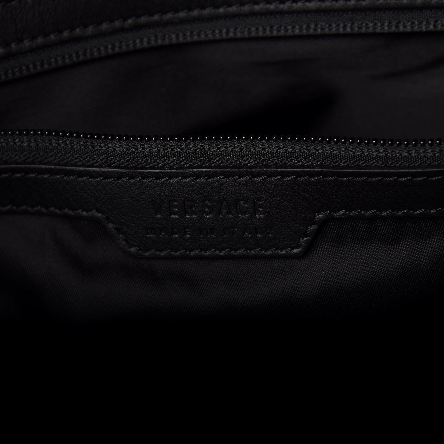 Nylon Greek Chain Tote Black