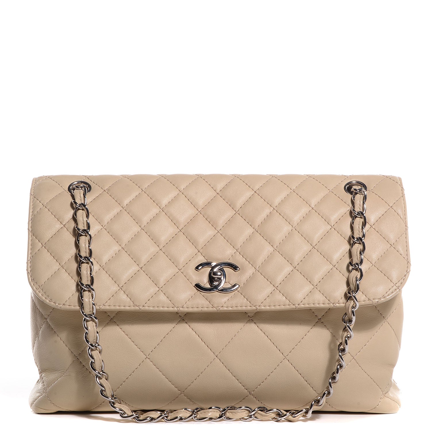 Chanel Calfskin Quilted In the Business Flap Bag Light Beige 1 of 8