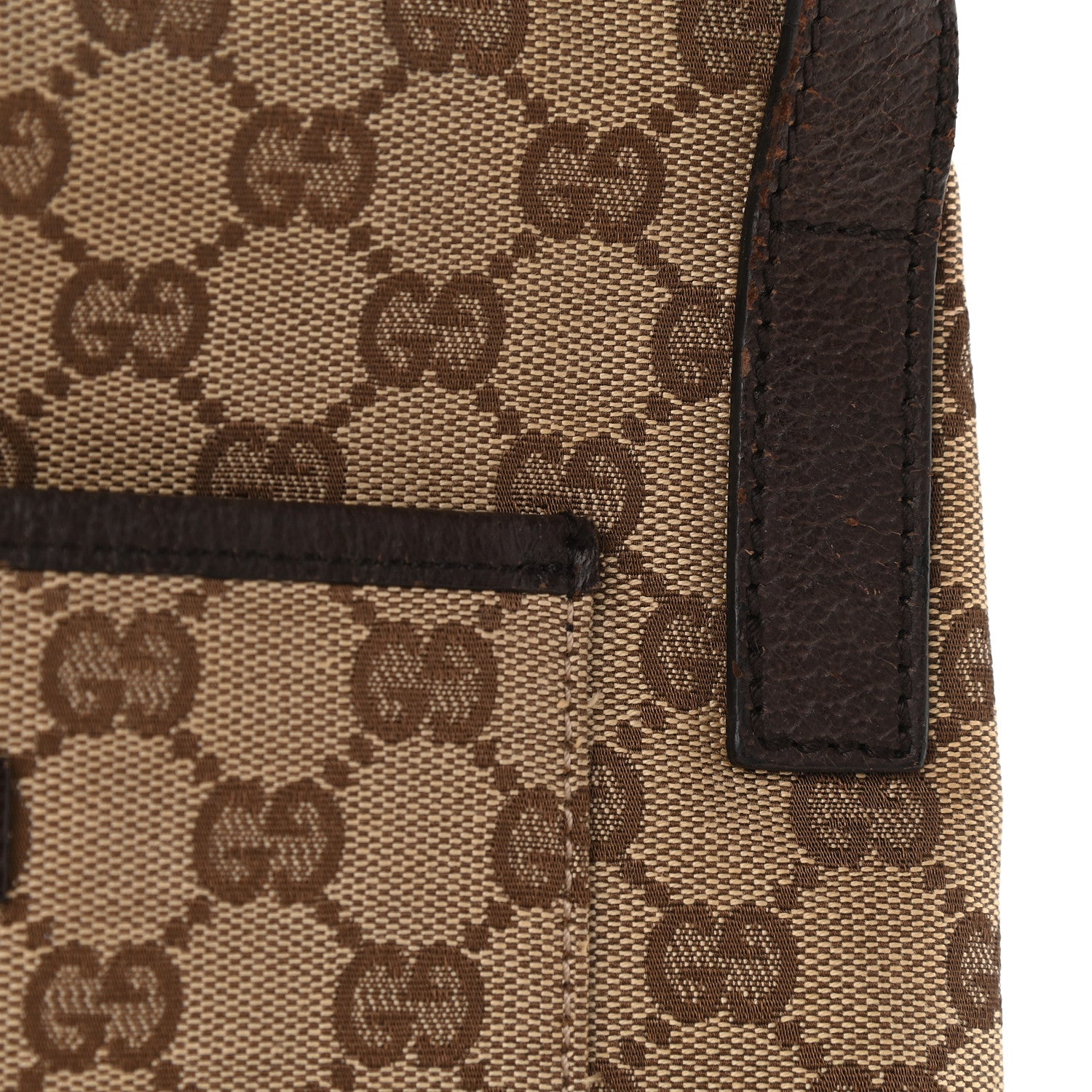 Gucci Monogram Flat Messenger Bag Dark Brown 10 of 12