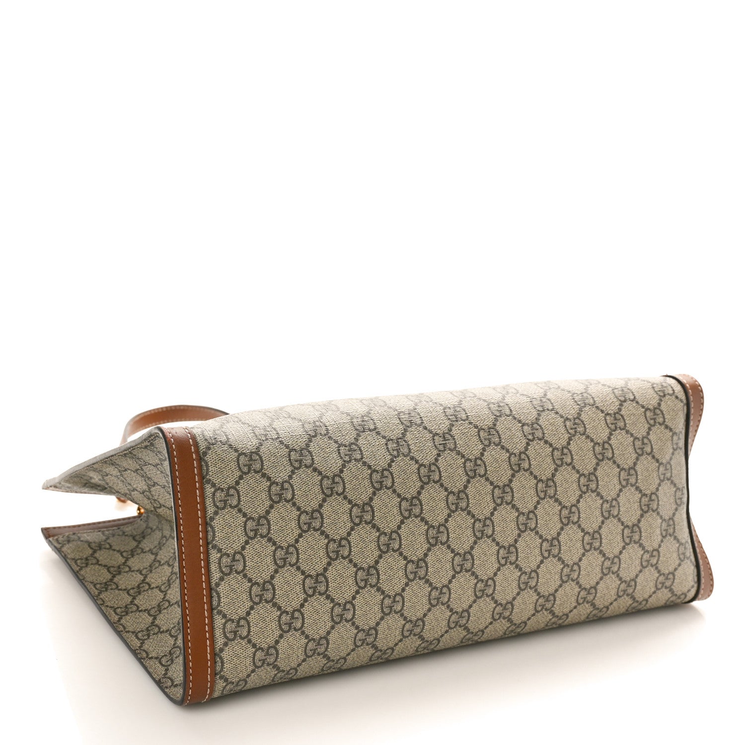 Gucci GG Supreme Monogram Medium Padlock Tote Beige Cuir 4 of 13