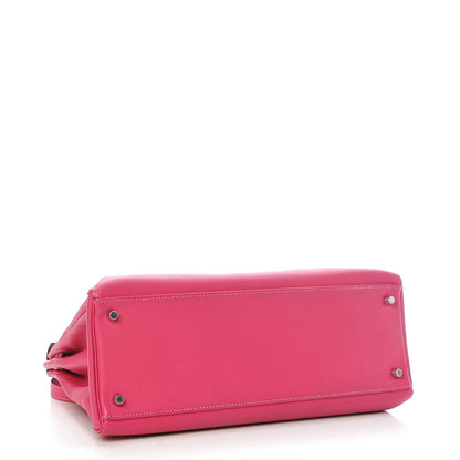 Hermes Epsom Candy Kelly Retourne 35 Rose Tyrien Rubis 5 of 38