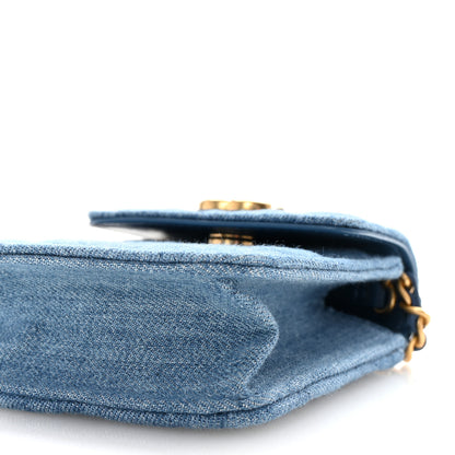 Chanel Denim Quilted Flap Mini Crossbody Blue 10 of 11