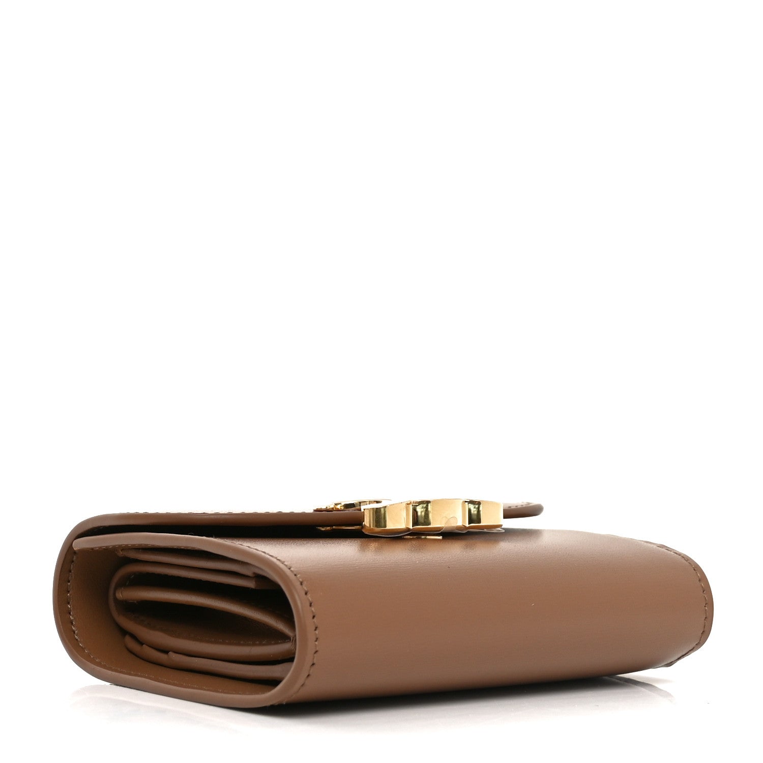 Celine Shiny Calfskin Small Triomphe Wallet Pebble 1804729