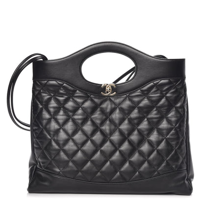 Chanel Lambskin Quilted Large 31 Shopping Bag Black 1 of 8