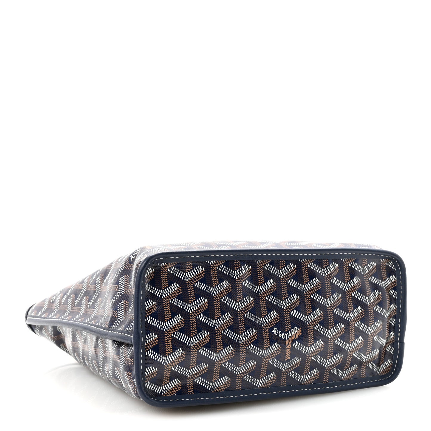 Goyardine Reversible Mini Anjou Blue Marine