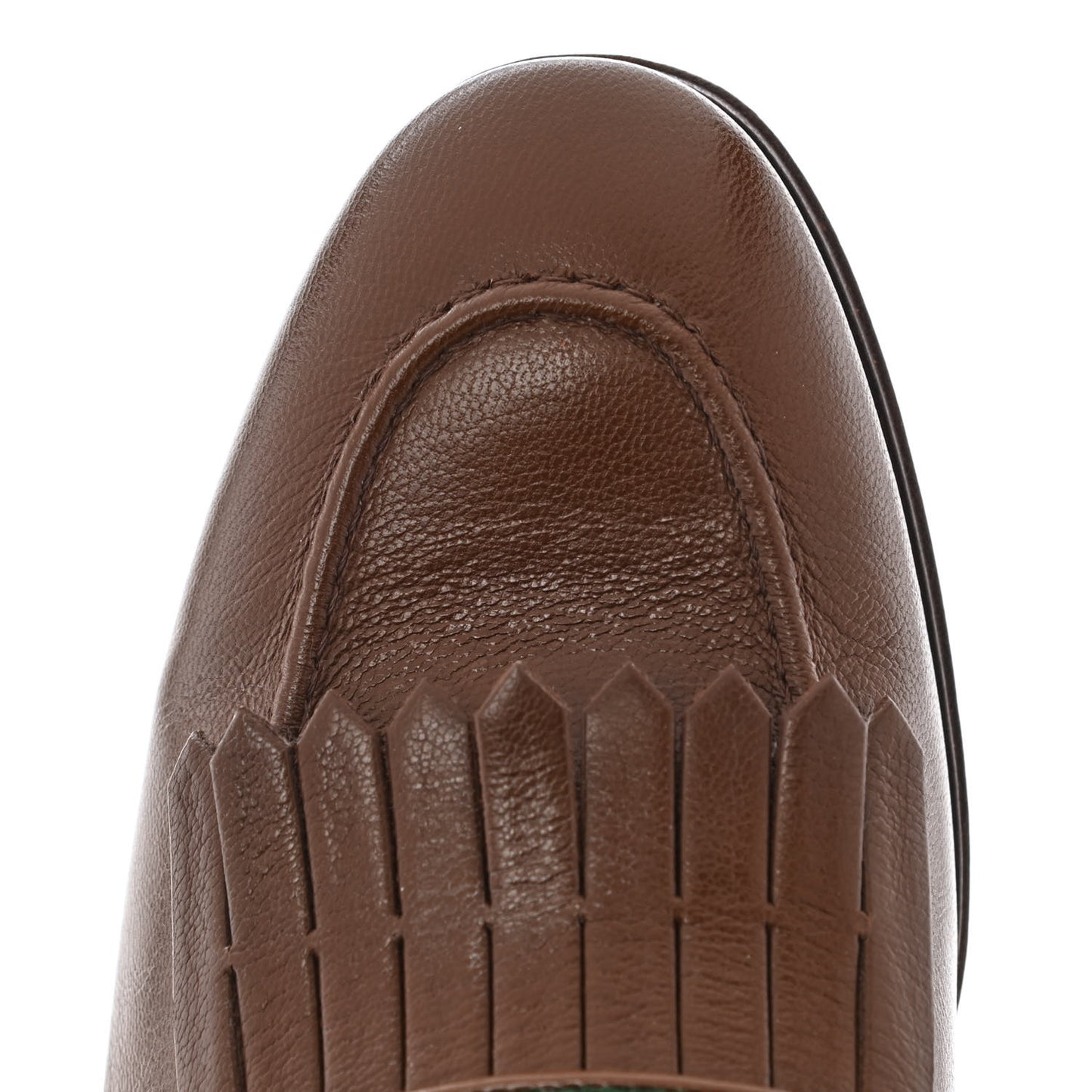 Calfskin Web Horsebit Loafers 40.5 Brown Sugar