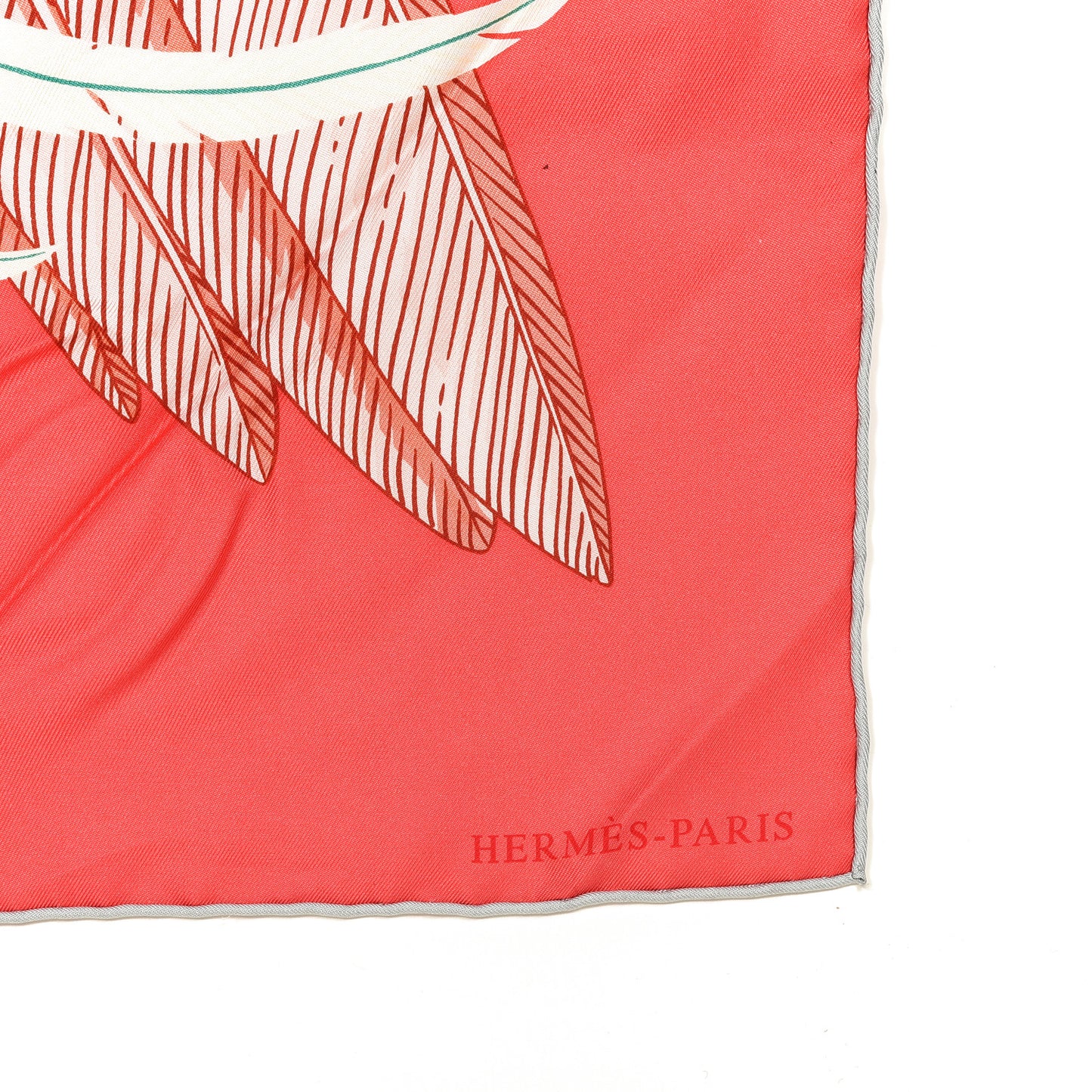 Silk Toucans De Paradis Scarf 90 Rose Vif Creme Vert