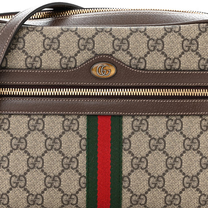 Gucci GG Supreme Monogram Web Small Ophidia Shoulder Bag Brown 8 of 10