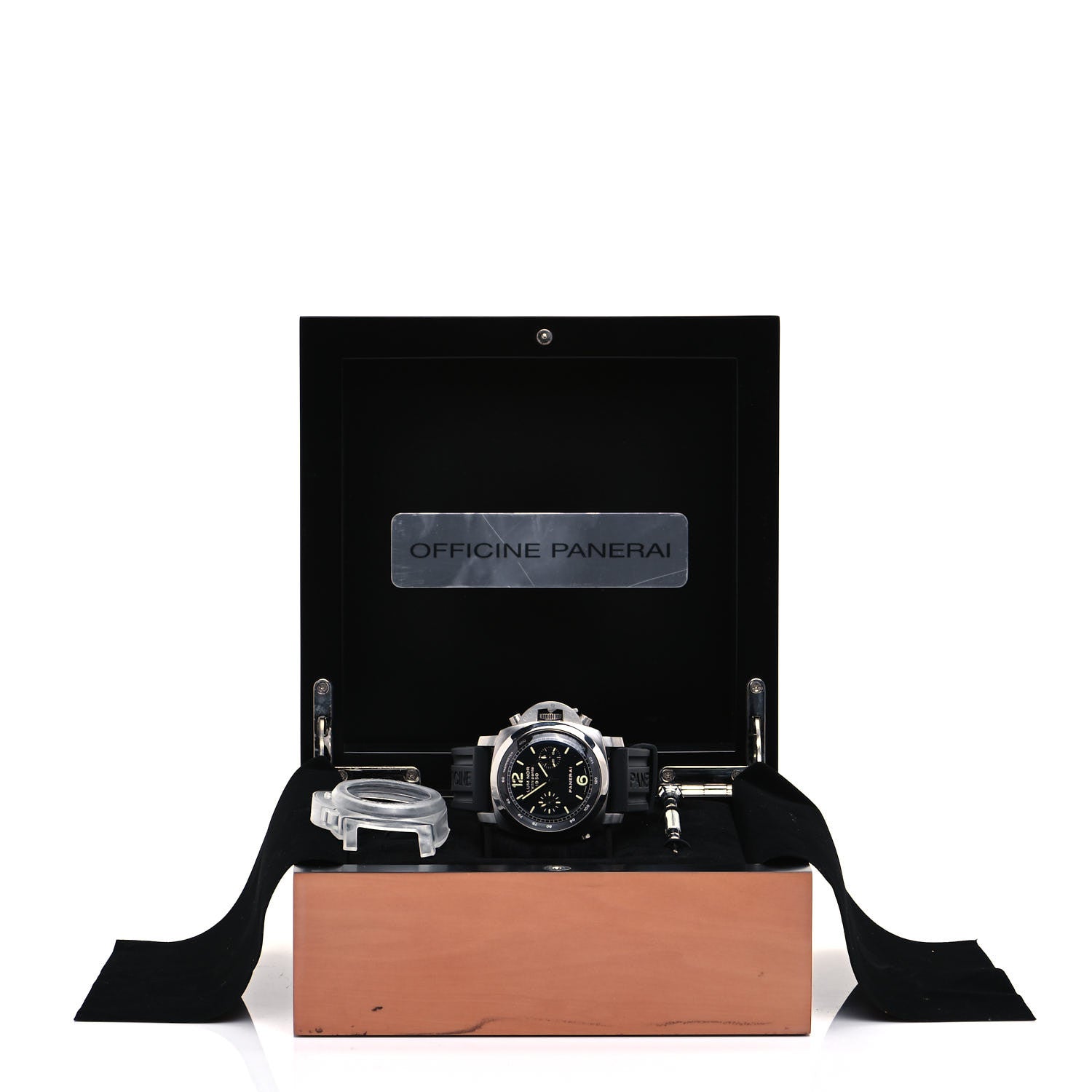 Panerai Stainless Steel Rubber 44mm Luminor Rattrapante 1950 Automatic Watch Black PAM00213 5 of 5