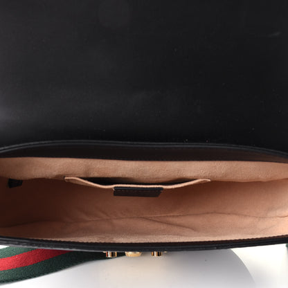 Gucci Guccissima Web Medium Padlock Messenger Shoulder Bag Black 3 of 4