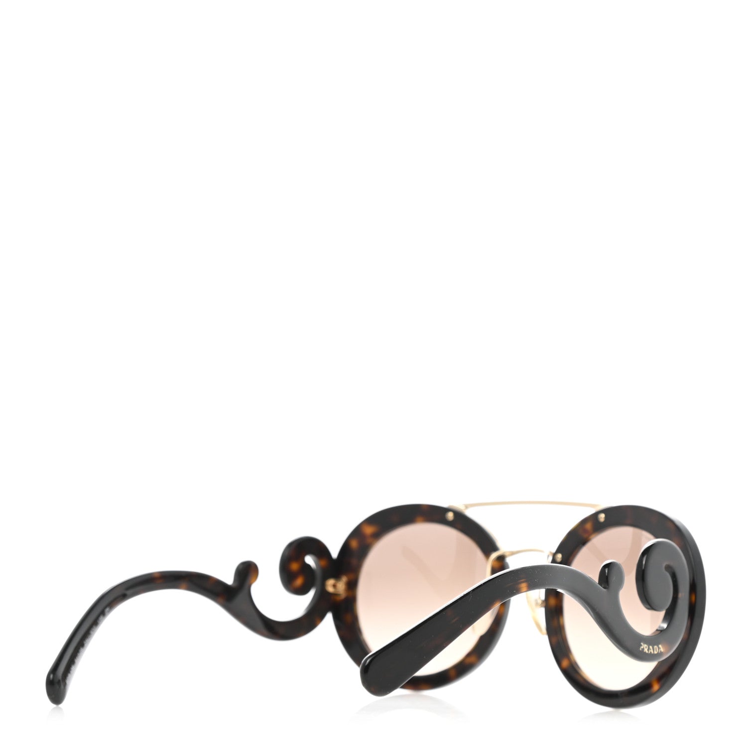 Prada Baroque Sunglasses SPR 13S Havana 4 of 7