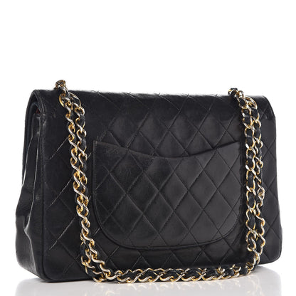 Chanel Lambskin Quilted Medium Double Flap Black 3 of 17