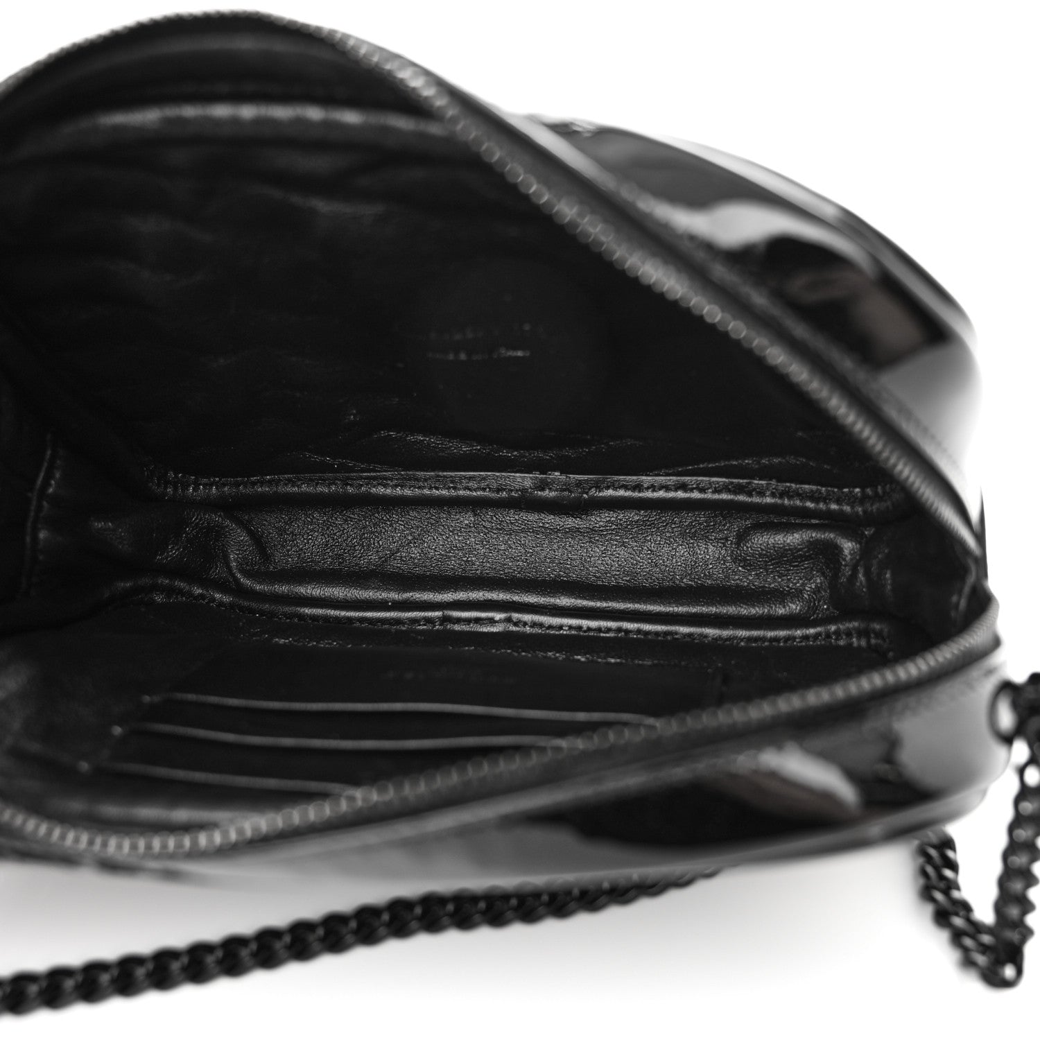 Saint Laurent Patent Calfskin Matelasse Monogram Mini Lou Camera Bag Black 5 of 10