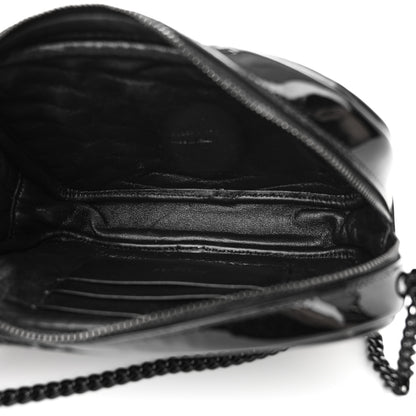 Saint Laurent Patent Calfskin Matelasse Monogram Mini Lou Camera Bag Black 5 of 10