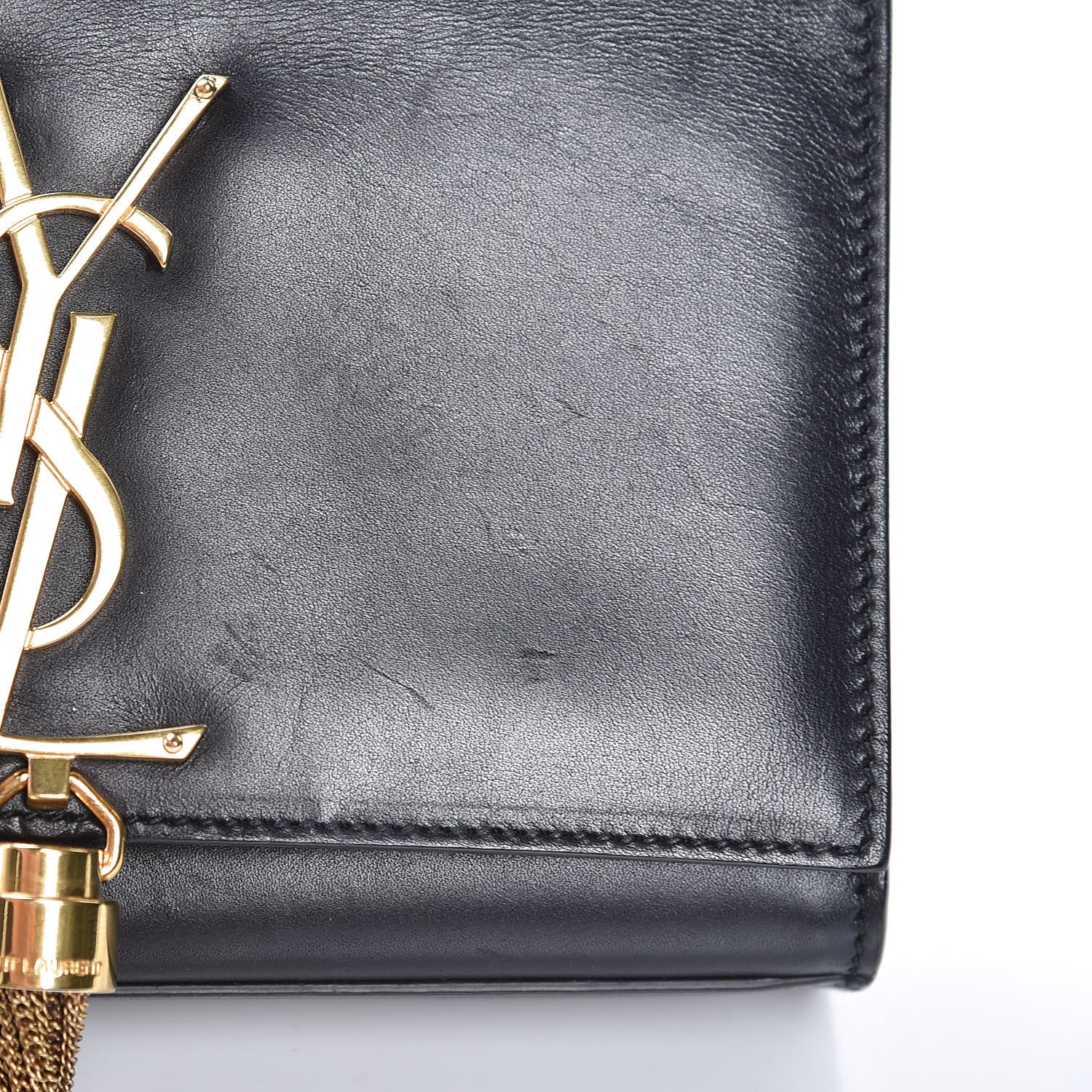 Saint Laurent Calfskin Small Classic Monogram Kate Tassel Satchel Black 15 of 15